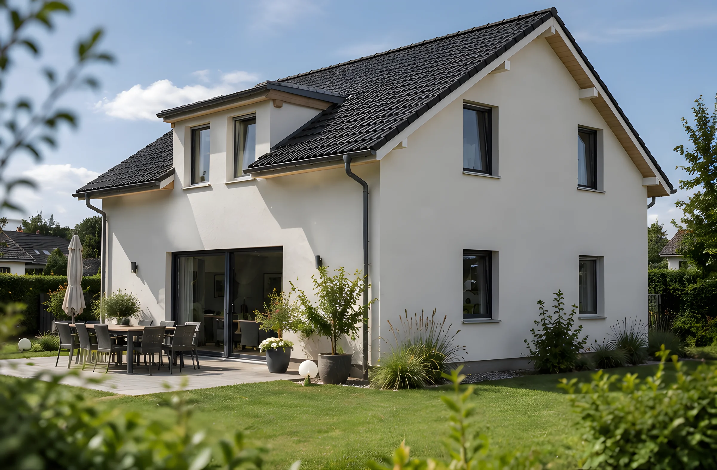 Einfamilienhaus als Massivhaus, Außenansicht